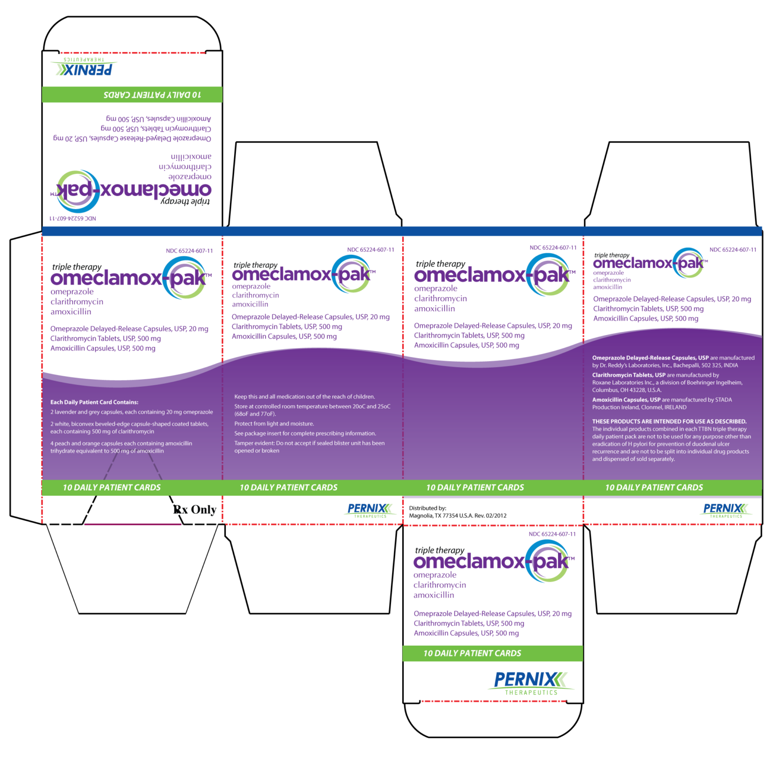 omeclamox-pak pharmaceutical Box packaging design