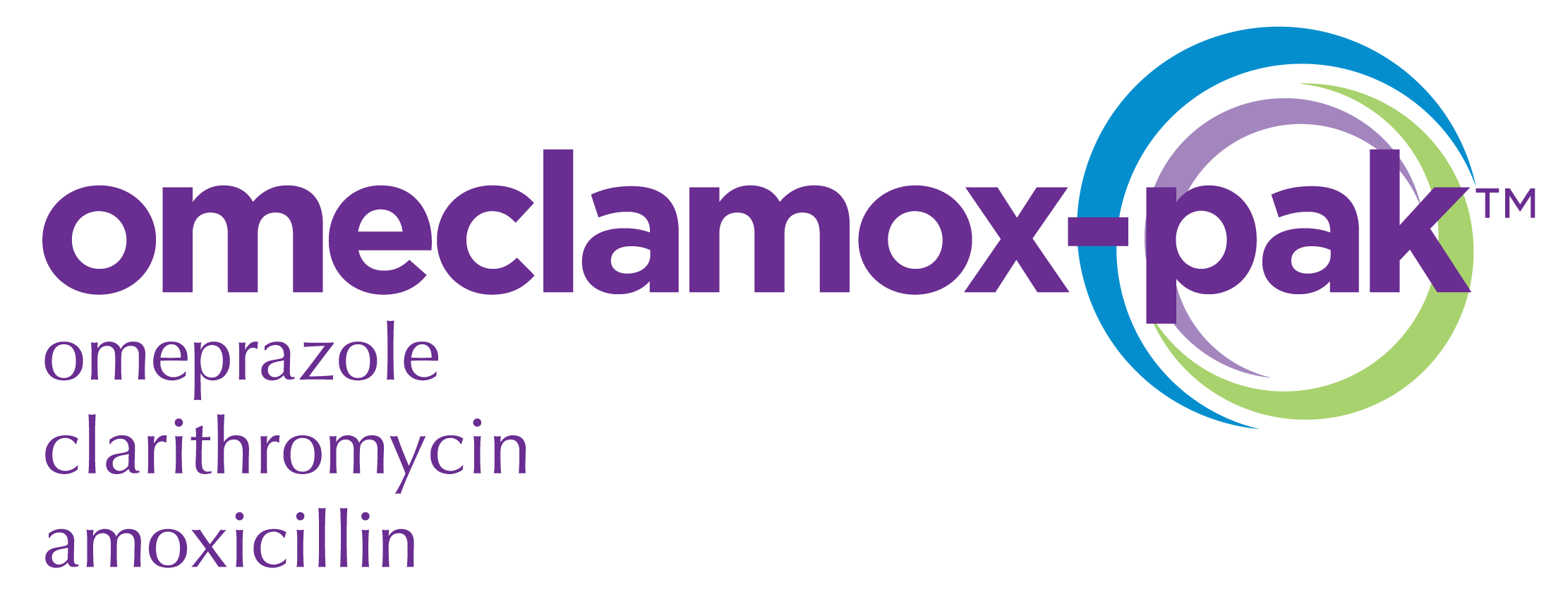 omeclamox-pak pharmaceutical branding logo design