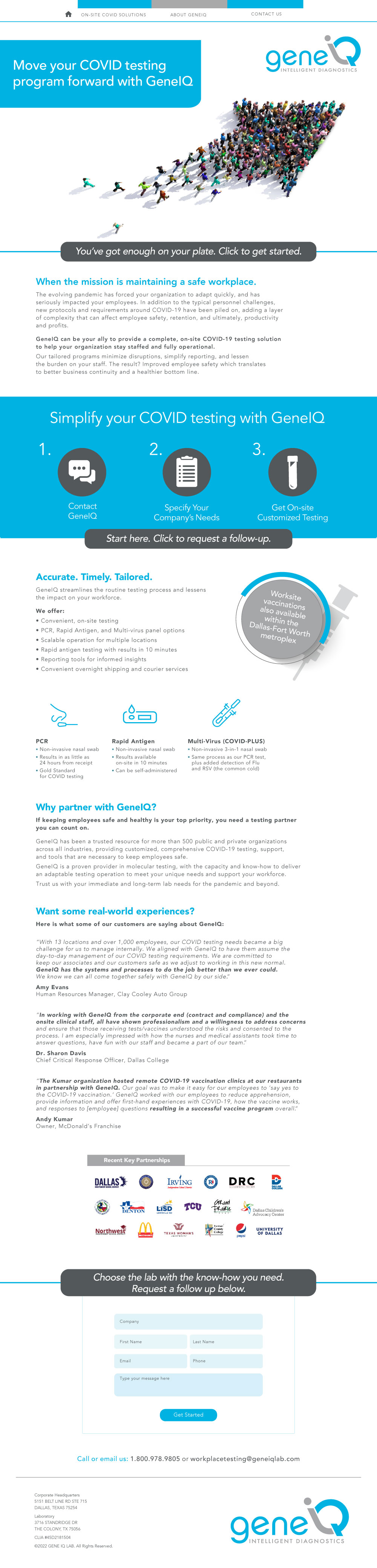 GeneIQ Pharmaceutical Microsite and UIX