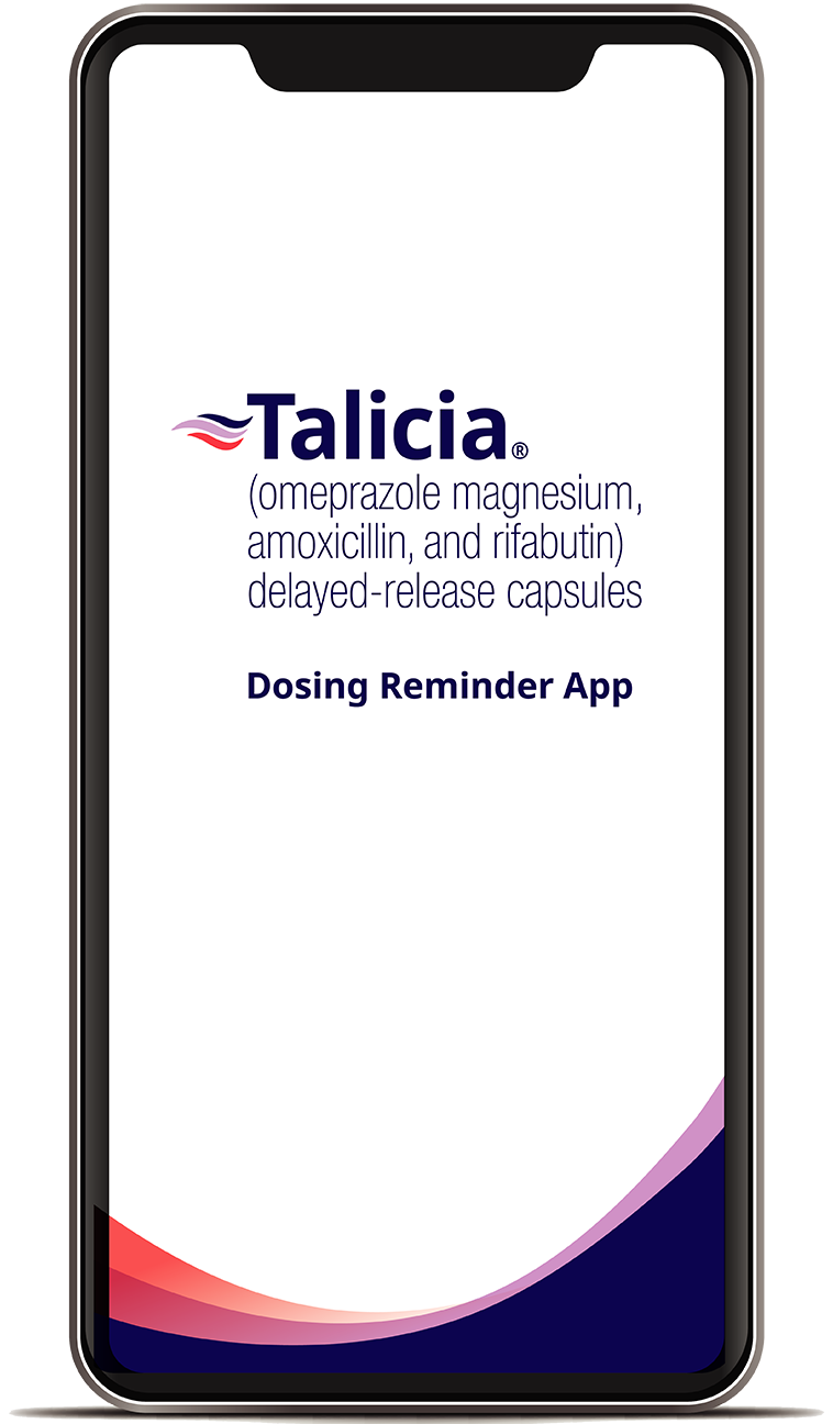 pharma Dosing App LandingScreen talicia redhill biopharma
