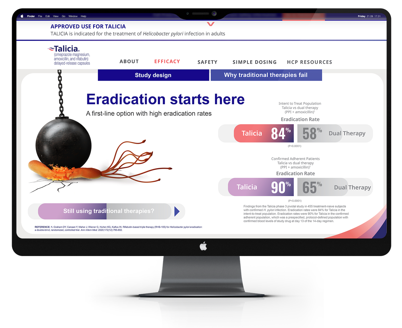 talicia patient pharma website UIX design